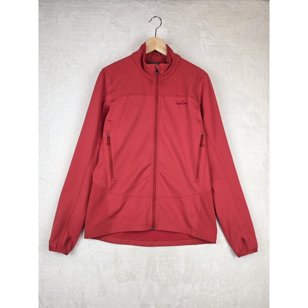 Kathmandu Mens Medium Red Softshell Jacket Full Zip Stretch Outdoor Wear